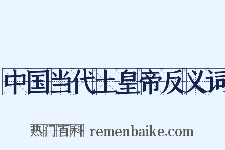 中国当代土皇帝反义词是什么意思的图片